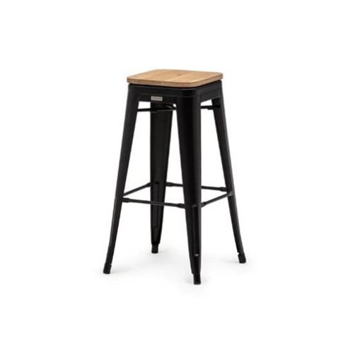 [EXBK132] Barstool Tolix Style - black