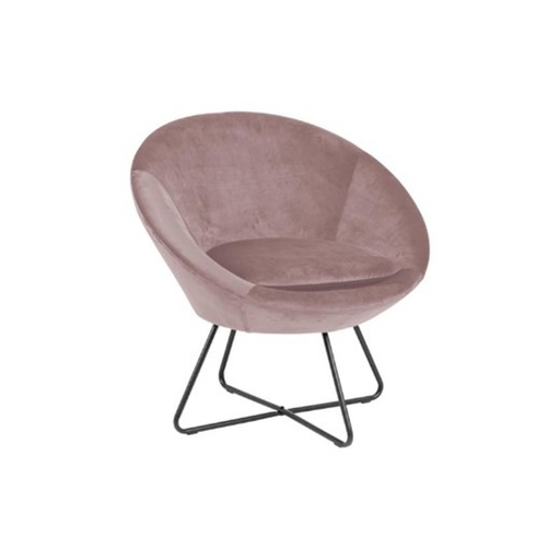[EXLO114] Lounge chair Center - Velvet Dusty Rose
